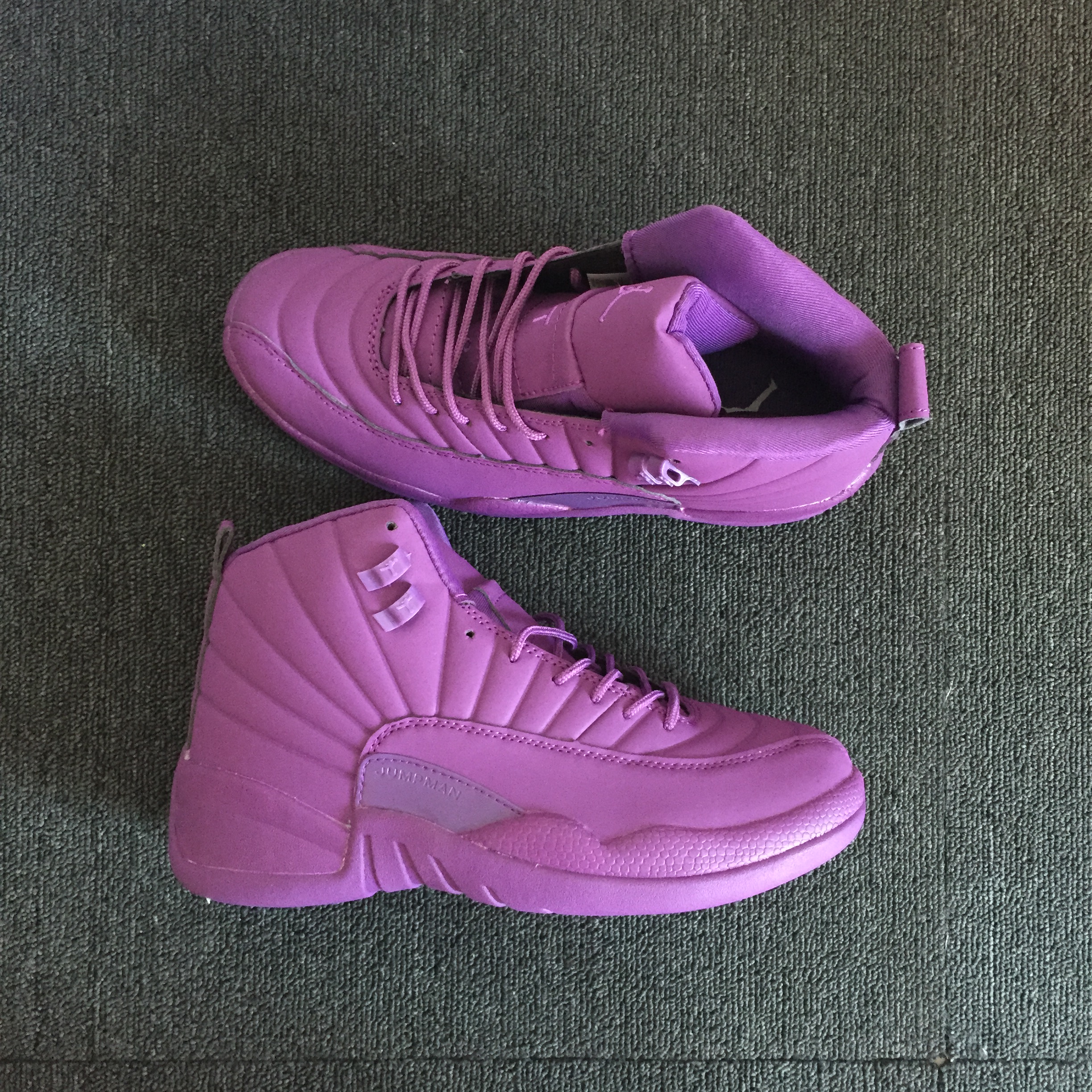 Men Air Jordan 12 Retro All Purple Shoes - Click Image to Close